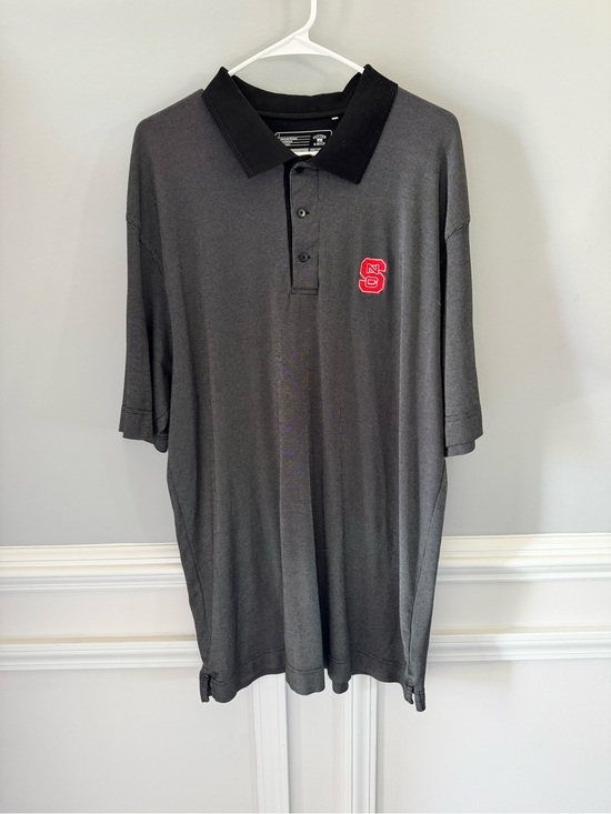 Cutter & Buck Other - Cutter & Buck Charcoal Polo with Black Collar and Red Logo